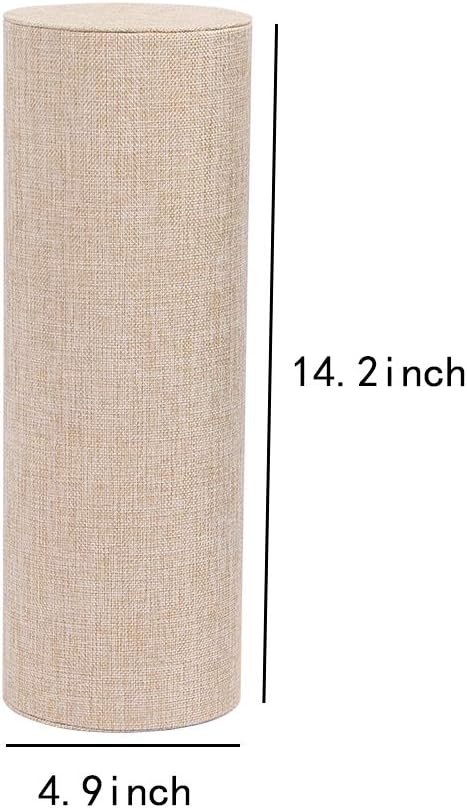 Coward Vertical Headband Holder Hairband Display Stand Storage Headband Organizer for women Baby Girls (yellow linen)