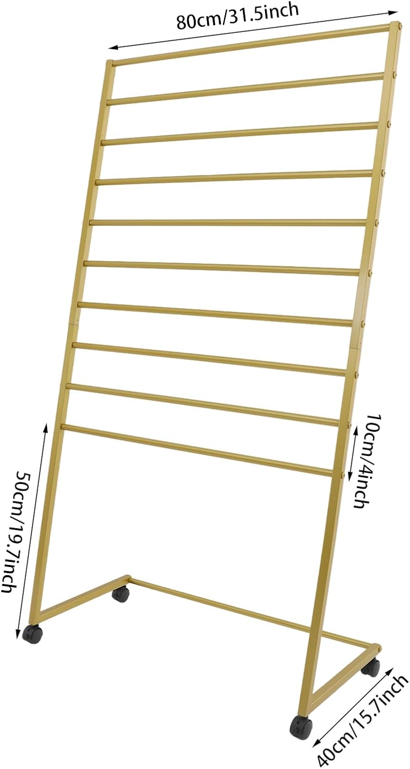 Scarf Organizer, Scarf Display Stand, 10 Tier Metal Scarf Holder Organizer, Floor-standing Scarf Rack for Commercial or Home, Hijab Stand RackTies Belt Pants Hanging Rack