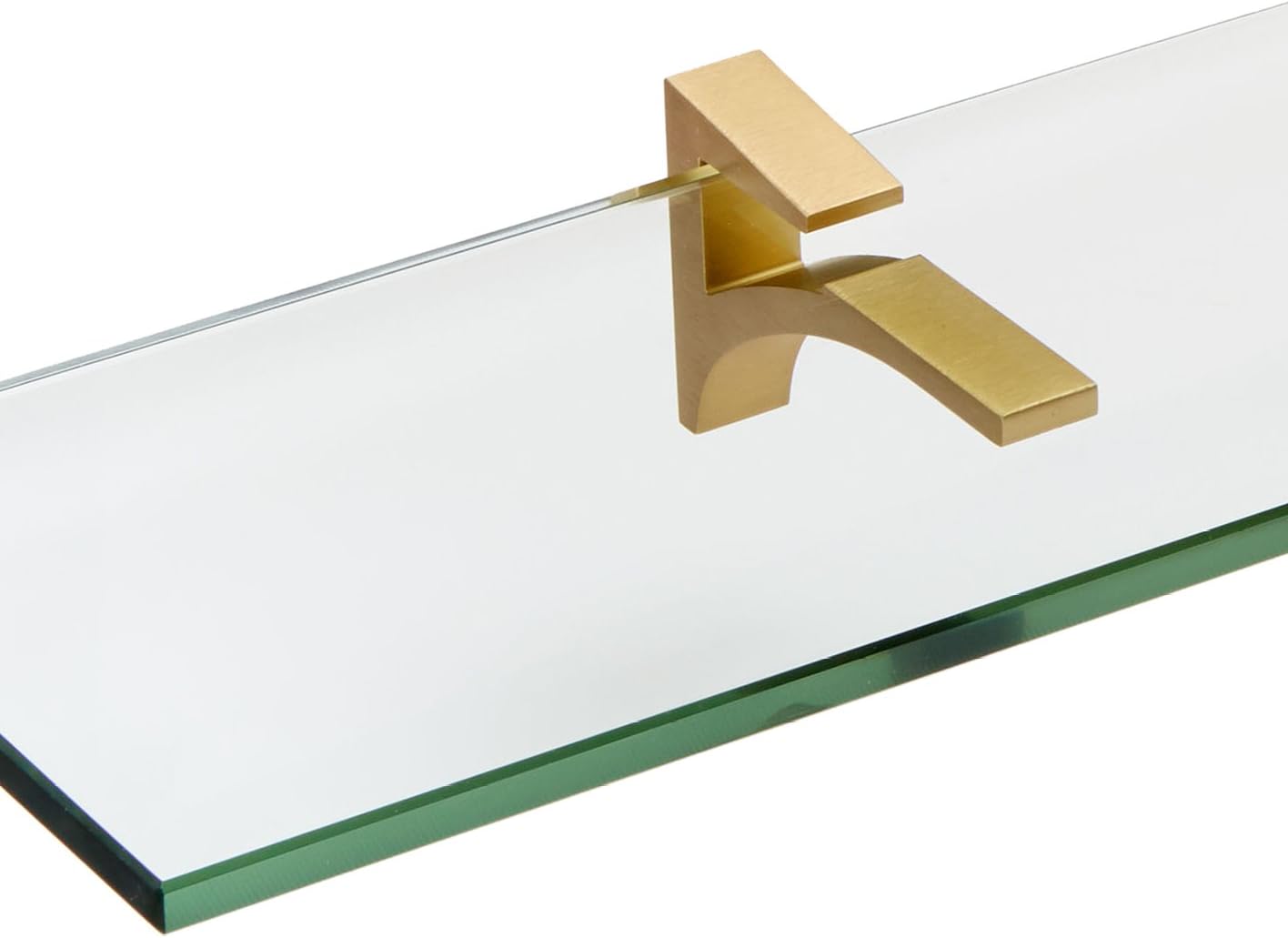 Spancraft Glass C-4.75x21-Brushed Bronze Cardinal Glass Shelf, Brushed Bronze, 4.75" x 21"