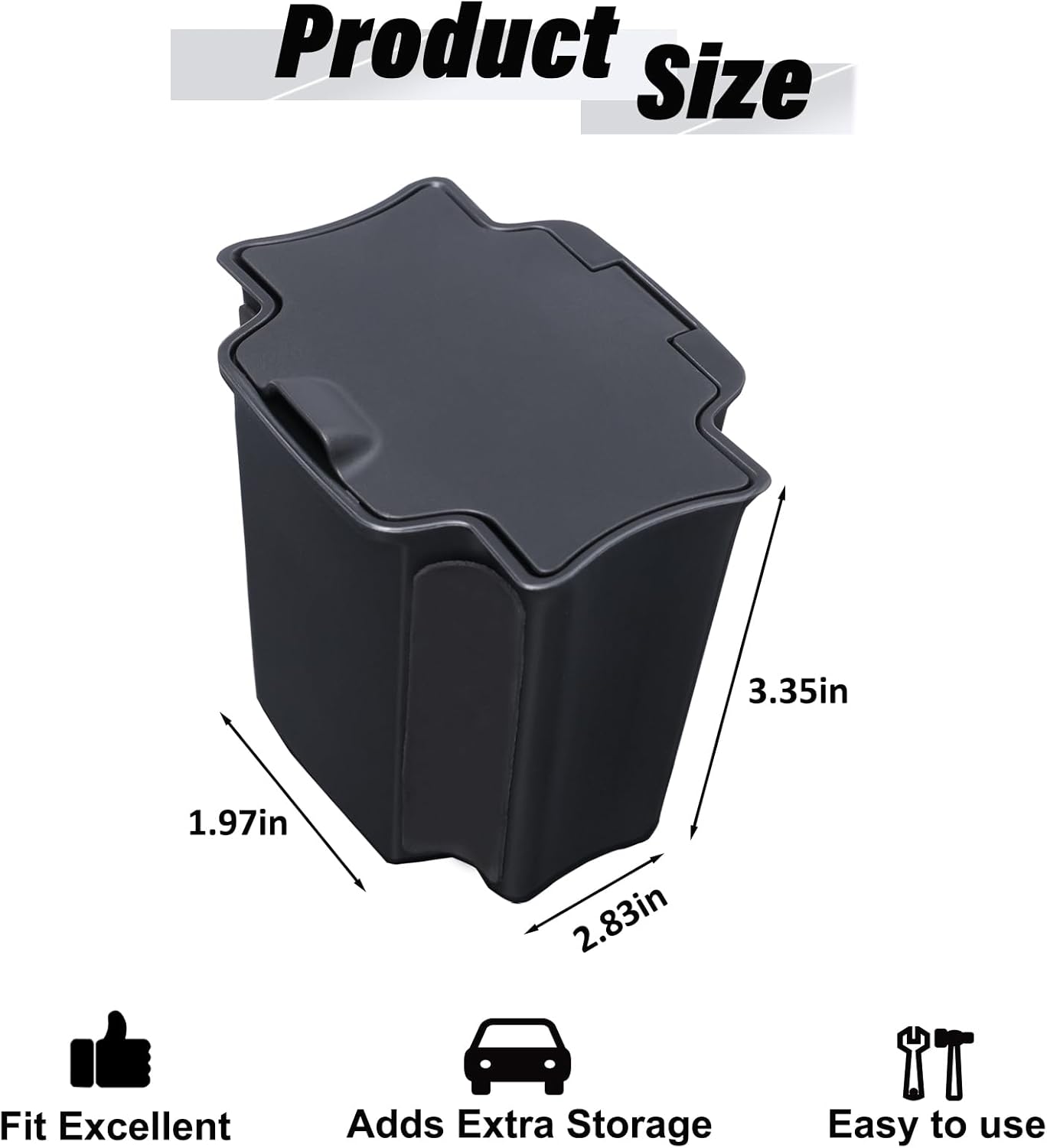 JKCOVER Center Console Coin Box Organizer Compatible with 2019-2022 Silverado/Sierra 1500 and 2020-2023 Silverado/Sierra 2500HD 3500HD Accessories (Full Console w/Bucket Seats Only)