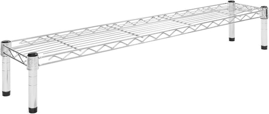 Shelving Inc. 8" d x 42" w Chrome Wire Shelving with 1 Tier Shelf, Weight Capacity 800lbs Per Shelf