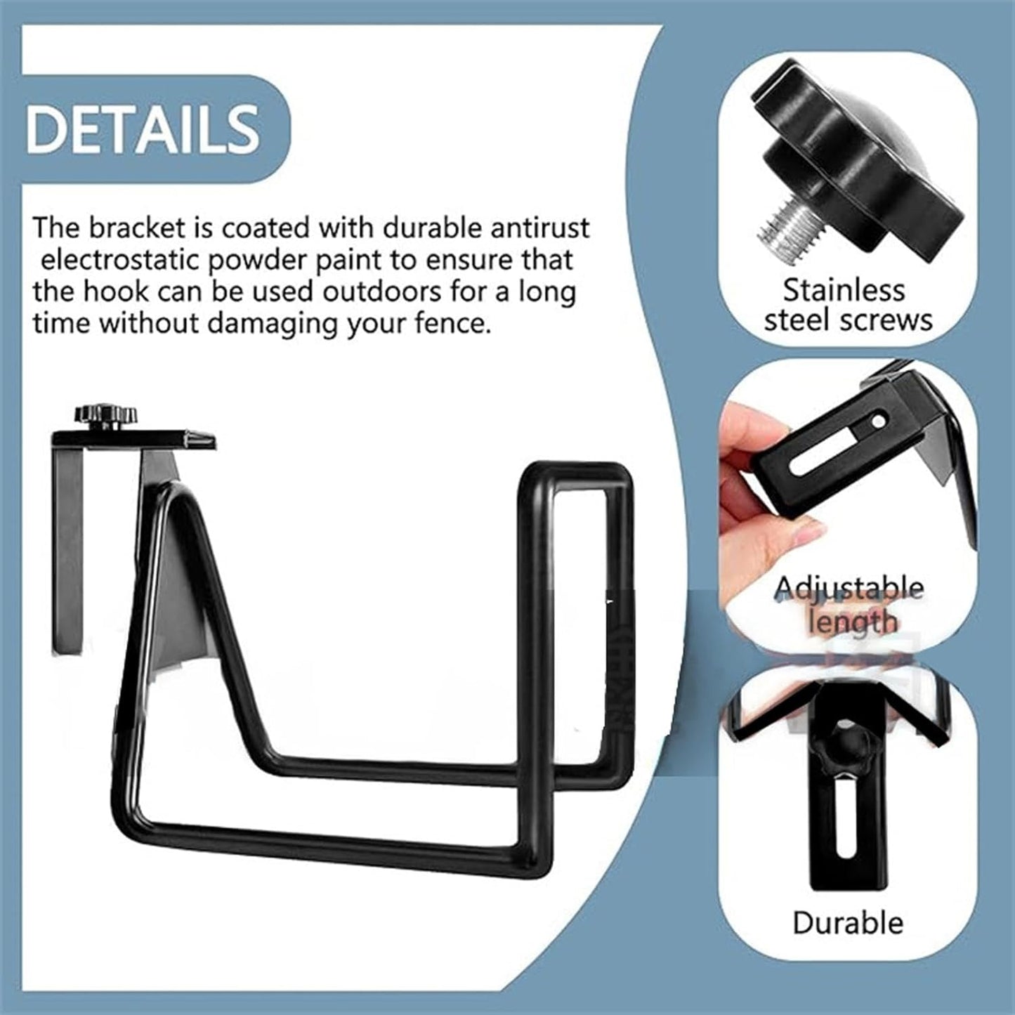 Garden Hose Holder Heavy Duty Wall Mount Hanger Reel Hook for Water Hose Storage Extension Cord Storage Replacement