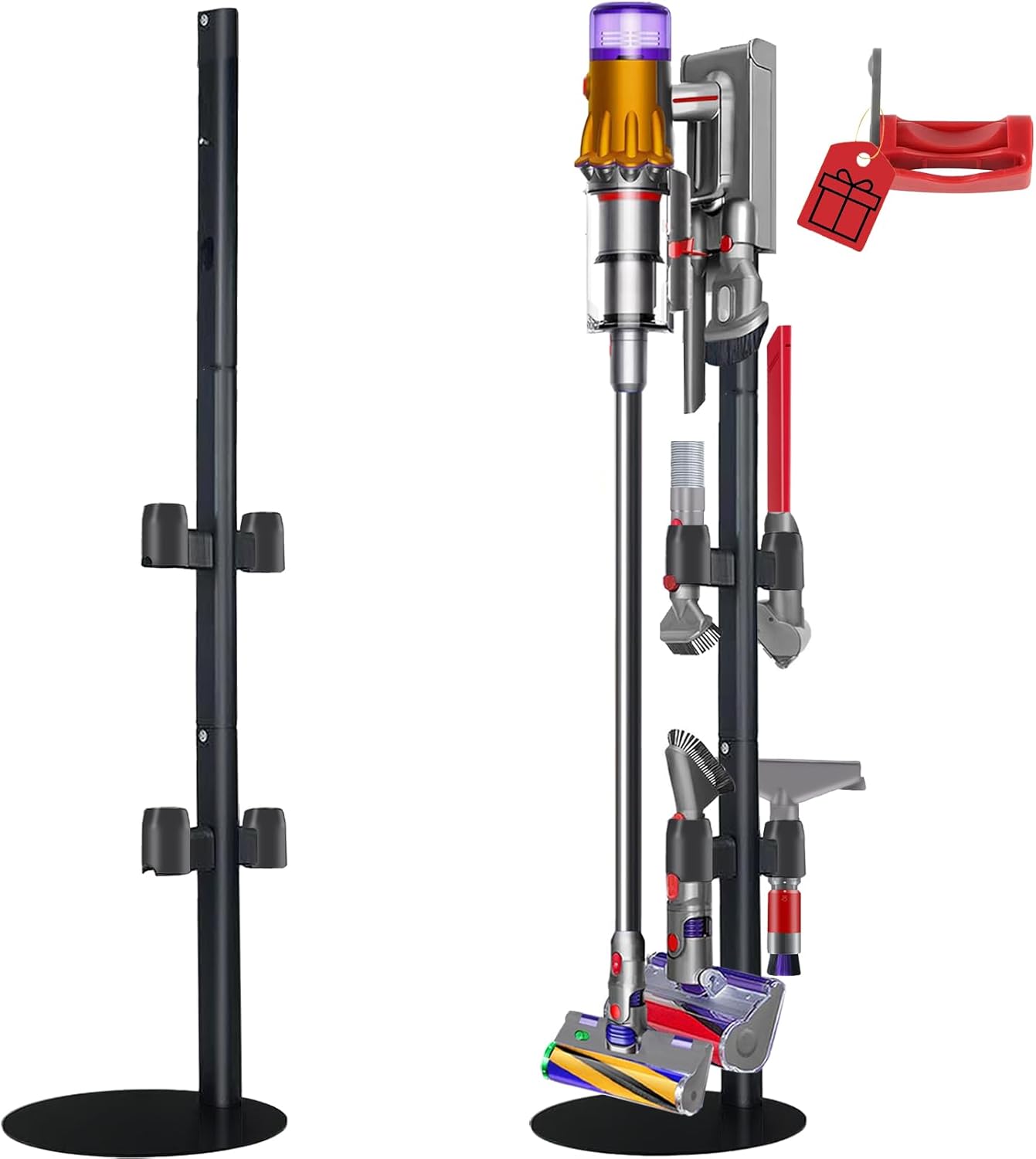 Vacuum Stand Compatible with V7 V8 V9 V10 V11 V15 Gen5(Max.11 Accessories),Metal Storage-Bracket-Holder-Stand-Organizer includes Trigger Lock Easy-Access Storage docking station