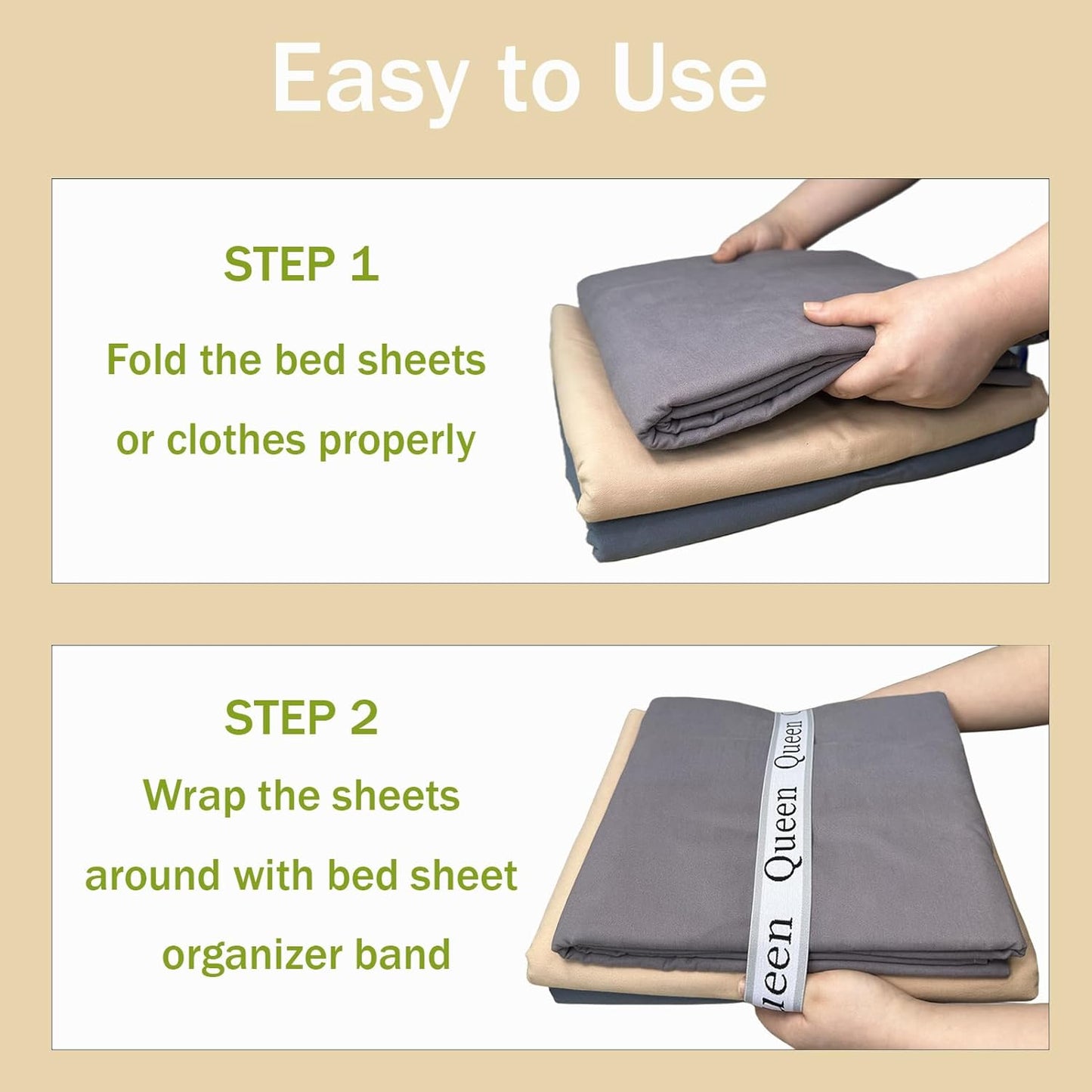 24 Pieces Bed Sheet Organizer Bands, Closet Organization Sheet Straps, Linen Labels Bedding Bands, Elastic Bed Sheet Storage Sheet Keepers （6PcsQueen 6PcsKing 6PcsTwin 6PcsFull）