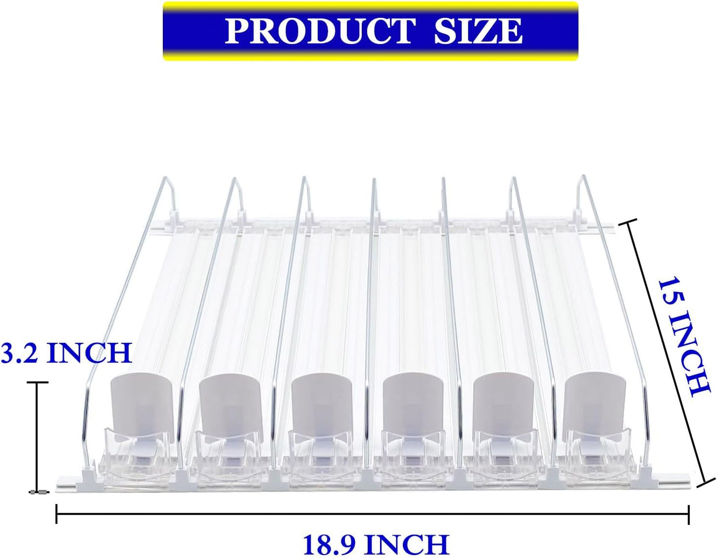 Soda Can Dispenser for Refrigerator,Automatic Pusher Glide Refrigerator Organizer and Adjustable Width - Storage 30 Cans
