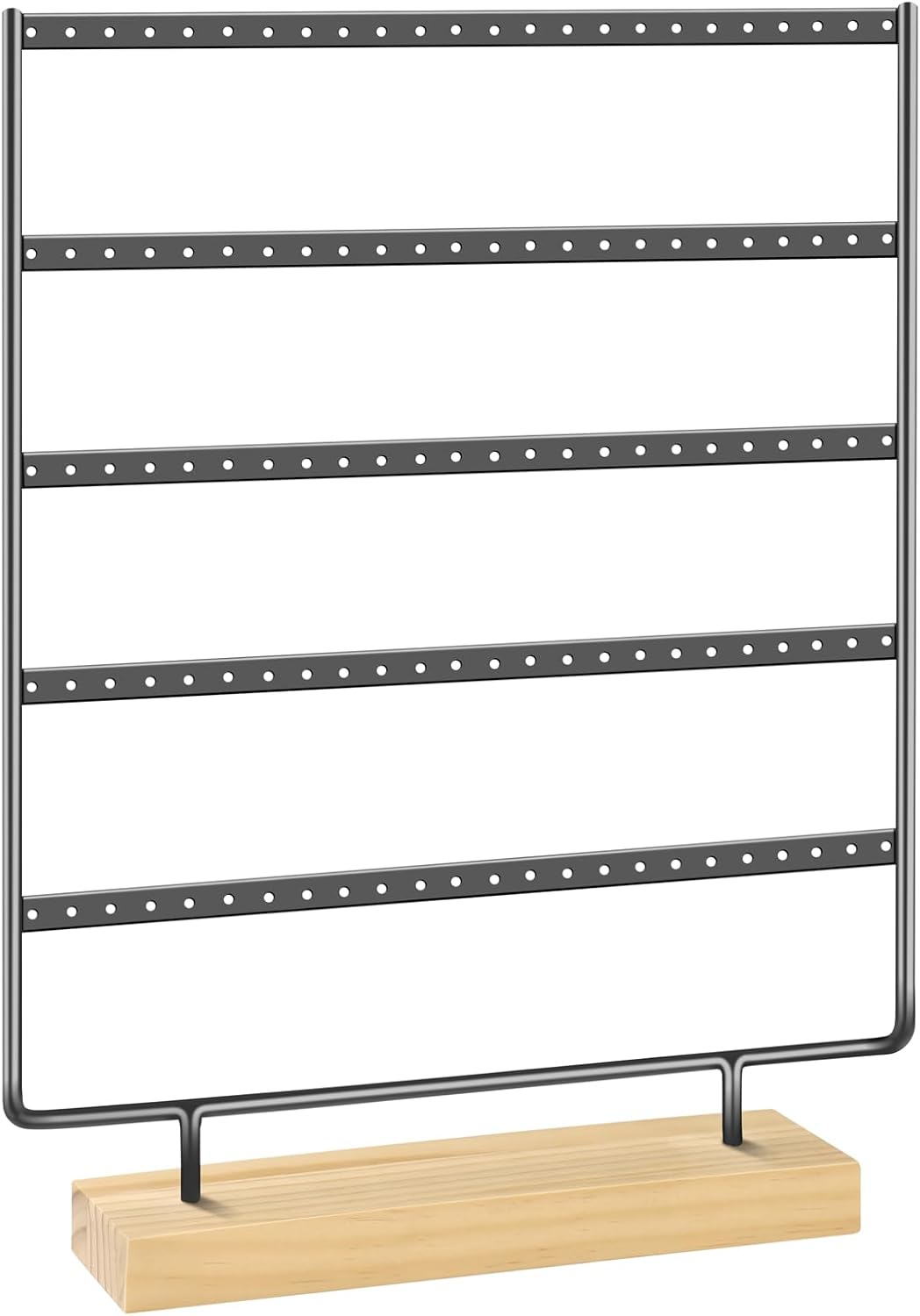Earring Holder Organizer, Ear Jewelry Tree Organizer for Women, Earring Hanger with 5 Tiers & 120 holes