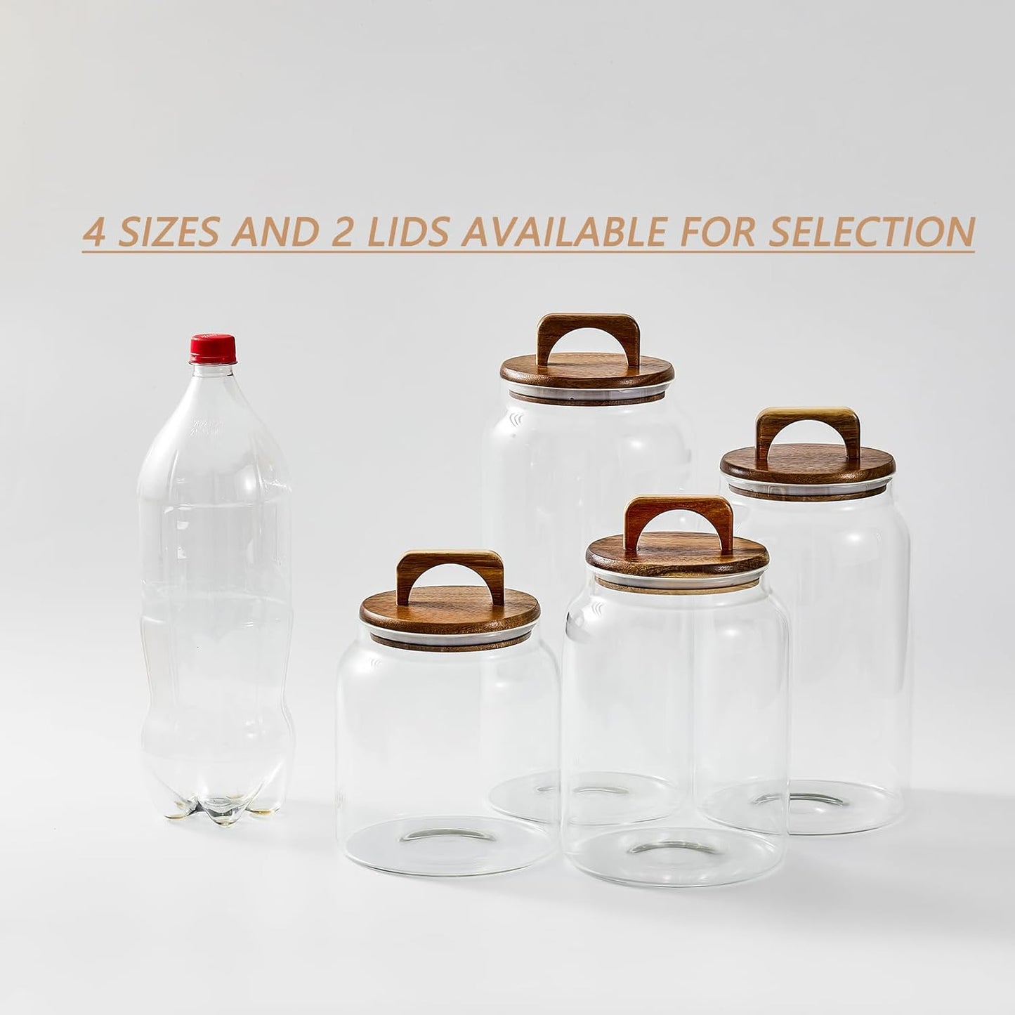 Sweejar Glass Jars for Laundry Room Organization, 90 ounce Laundry Pods Container, Glass Food Storage Jars with Airtight Lid, 1 Pack, Hand Lid
