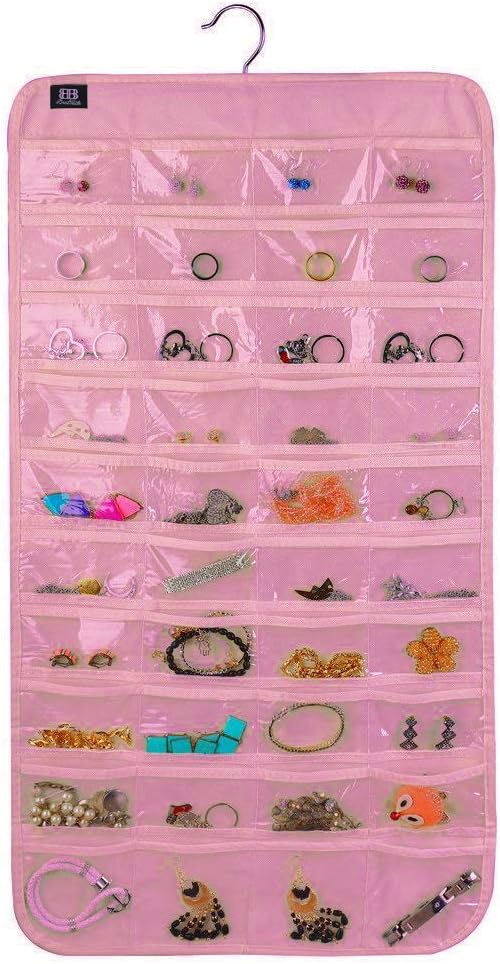 BB Brotrade Hanging Jewelry Organizer,Accessories Organizer,80 Pocket Organizer for Holding Jewelries
