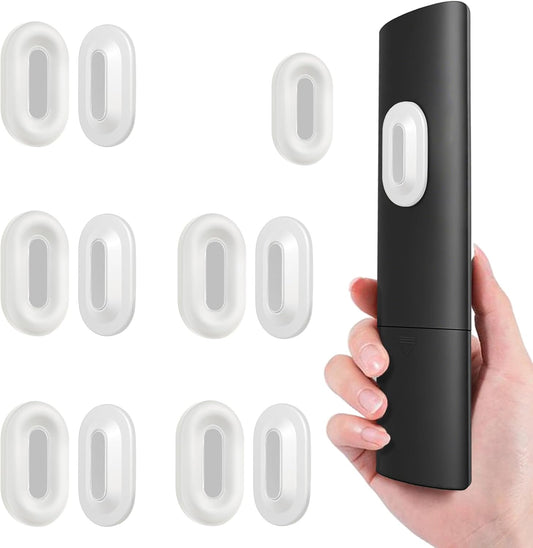 Magnetic Remote Control Holder Wall Mount, 5 Pack TV Remote Holder Wall Mount, Silicone Remote Organizer Magnetic Remote Holder for Bed, TV, Ceiling Fan and Air Conditioner (White)