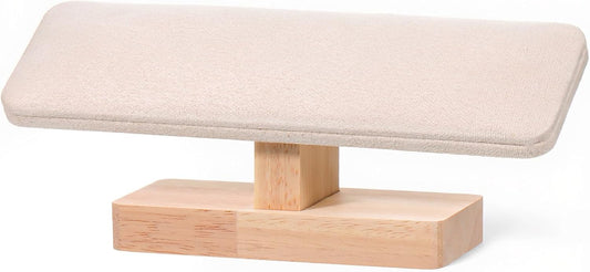 Wooden Watch Display Stand Wood T-Bar Bracelet Display Stand Jewelry Organizer Holder with Faux Suede Surface for Watches, Bangles, Scrunchies, Home Use, Retail Displays Selling 7.6x1.9x3.5inch