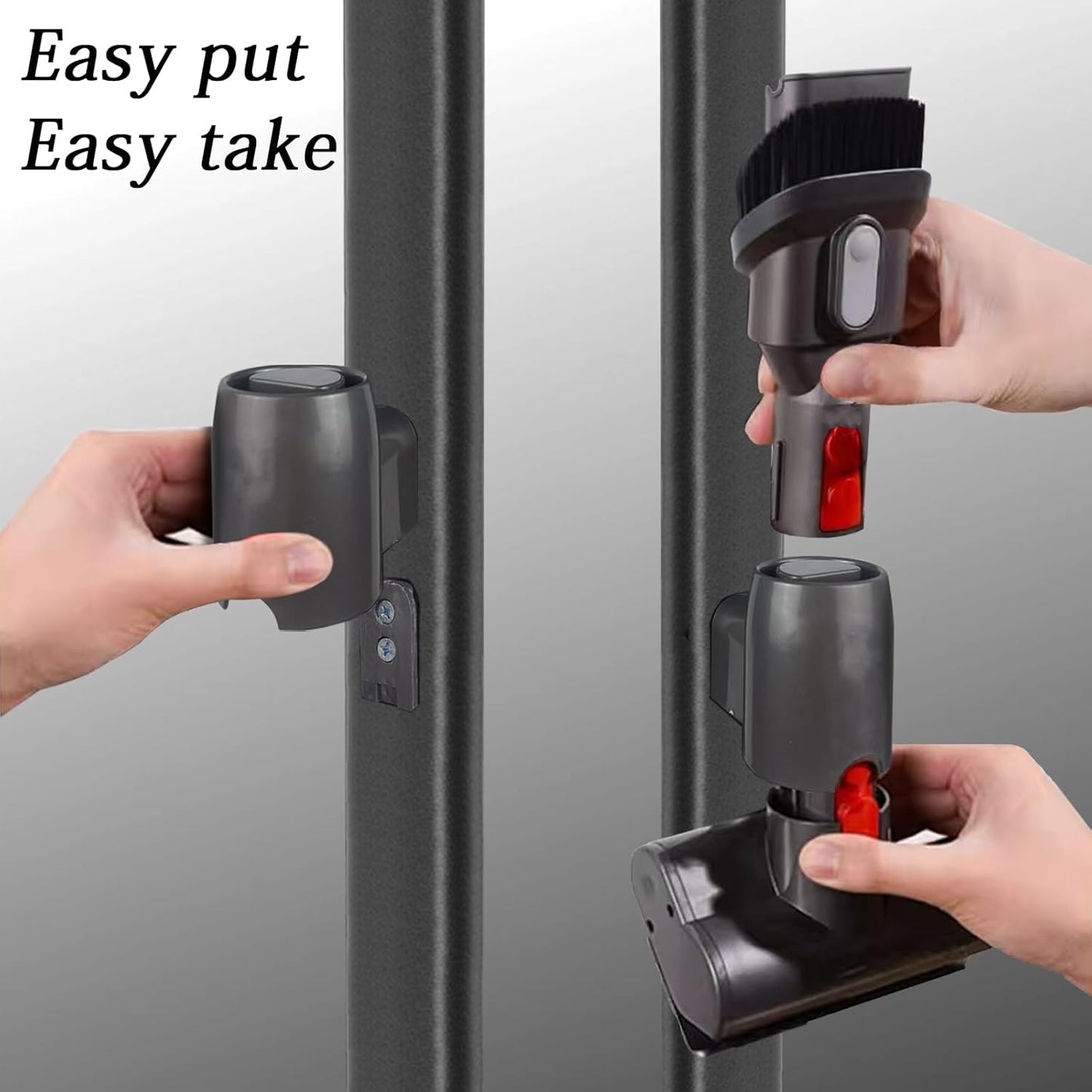 Vacuum Stand Compatible with V7 V8 V9 V10 V11 V15 Gen5(Max.11 Accessories),Metal Storage-Bracket-Holder-Stand-Organizer includes Trigger Lock Easy-Access Storage docking station