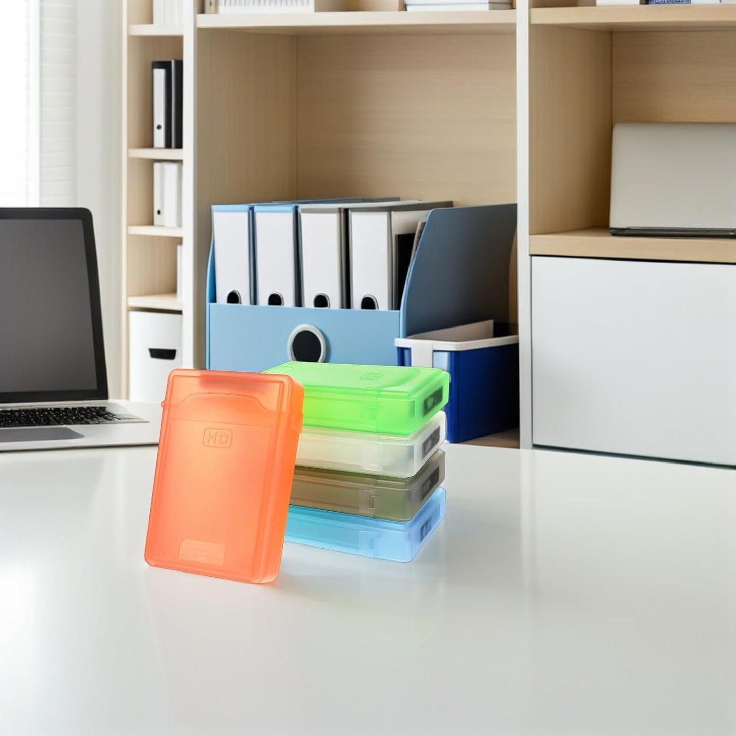 BESPORTBLE 5pcs Shock-Resistant Storage Cases for Hard Drives SSD Multi-Color Hard Disk Organizer for Portable External Drives