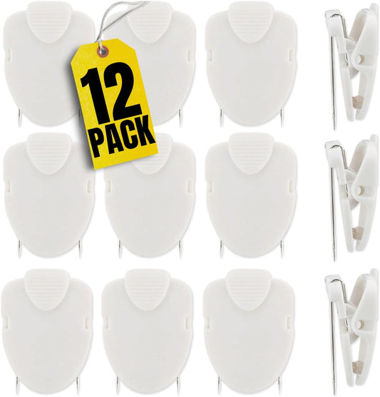 1InTheOffice Cubicle Clips, White Cubicle Pins, Office Clips, Wall Clip for Fabric Panels, (12 Pack)