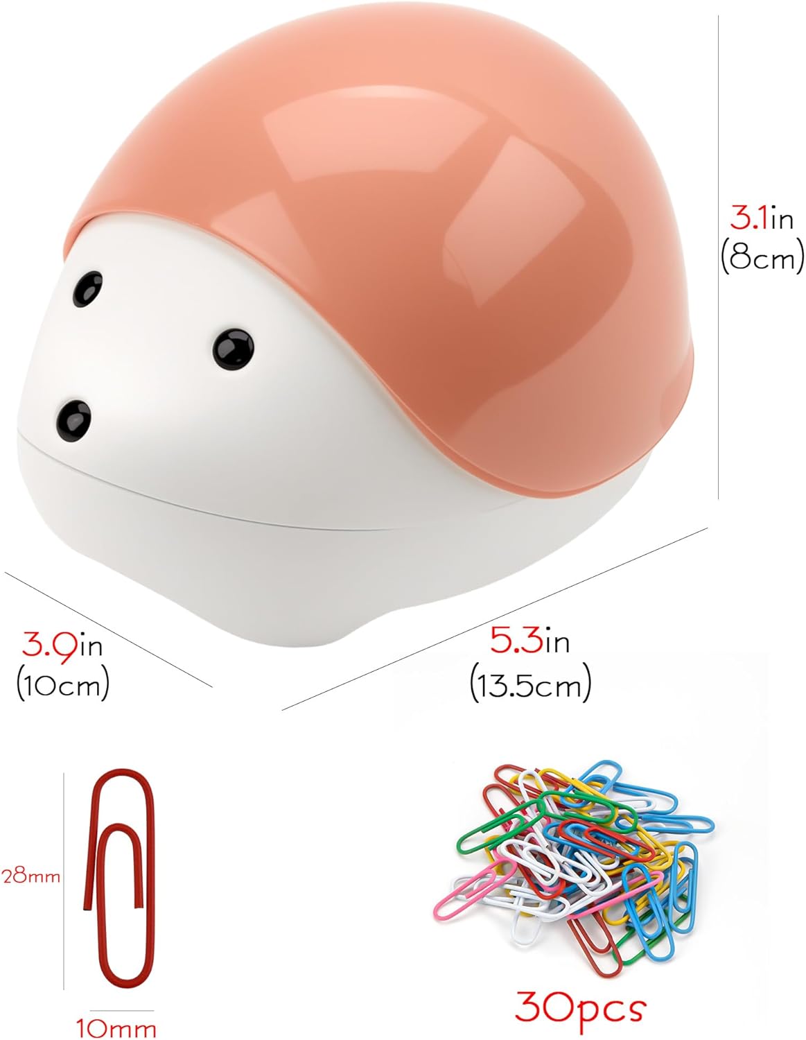 SHIDOW Hedgehog Magnetic Paper Clip Holder – Cute Desk Organizer for Office Supplies, Binder Clips, and Pins