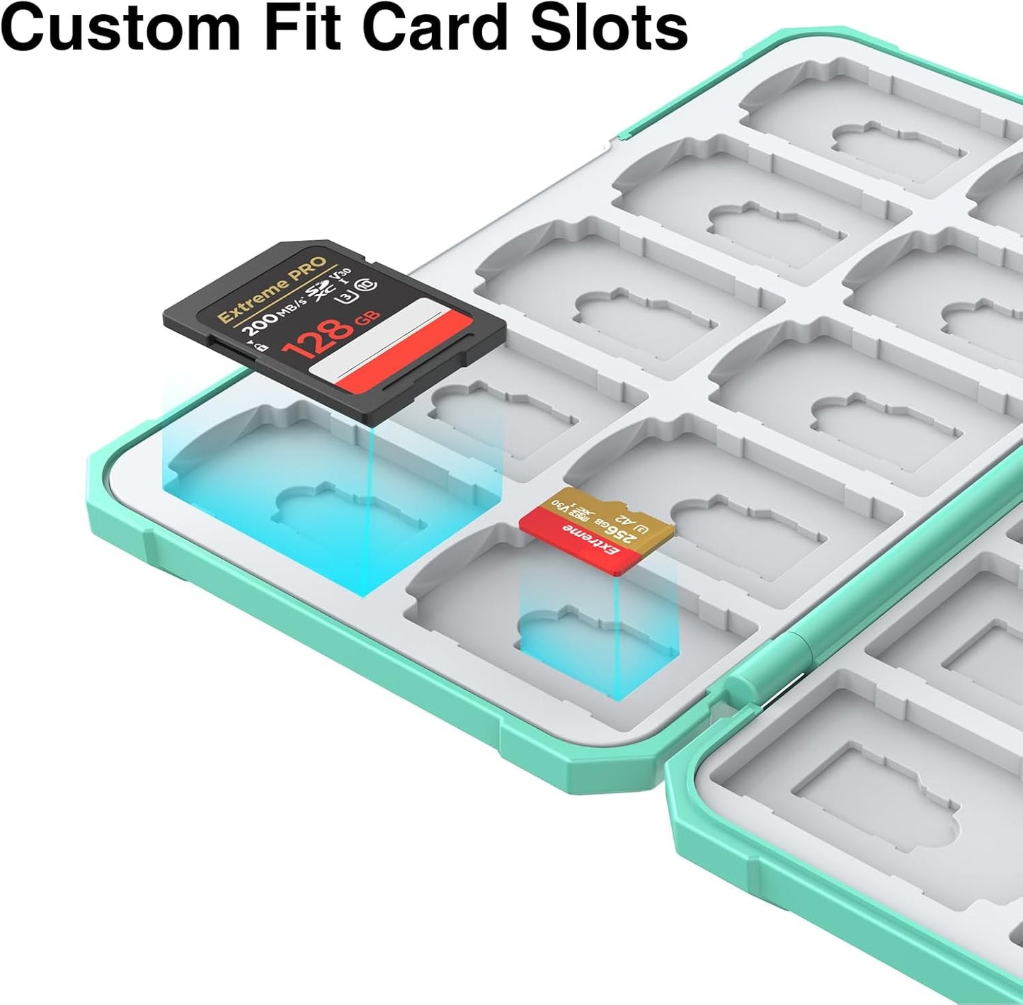 SD Card Holder Memory Card Case for SD/TF Cards, Memory Storage Organizer for 20 SDXC SDHC and 20 TF Cards