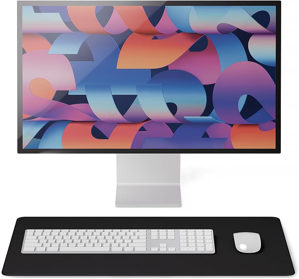Jotsome Leather Desk Pad Mat, Non-Slip Desk Blotter Pad - Desk Protector for Office, Home, Laptop, and Desktop, Gift for The Holidays or Christmas (Black, 24" x 14")