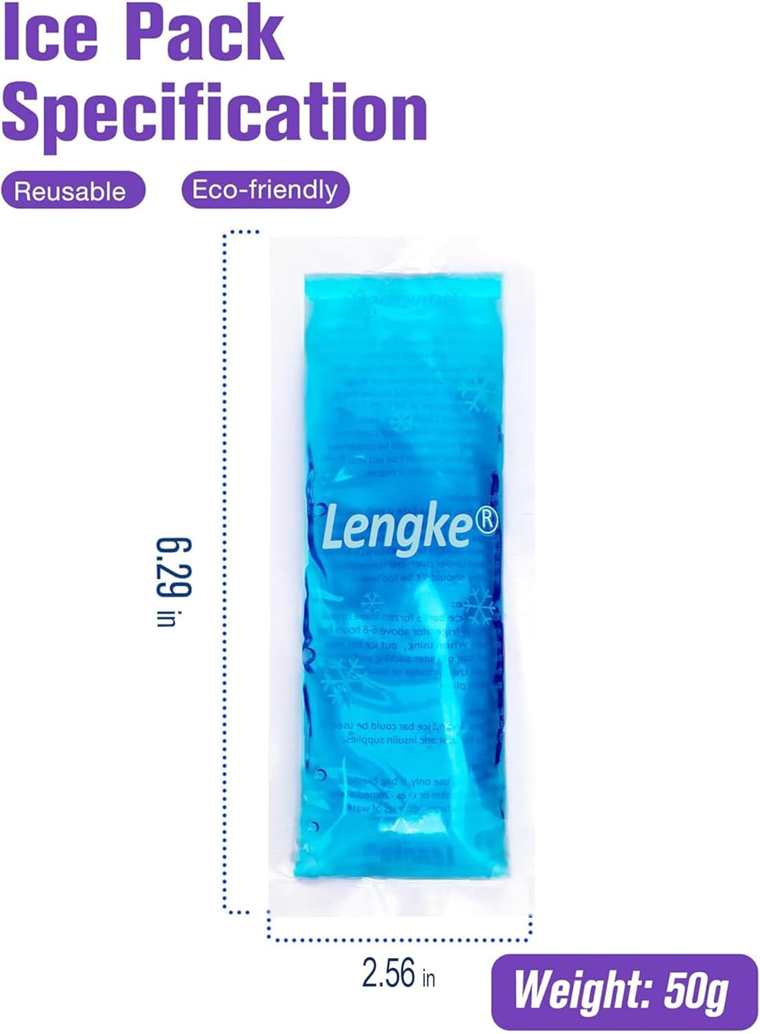 4 Pack Ice Pack for Insulin Cooler Travel Case - TSA Approved Ice Packs for Diabetic Travel Case and Travel Medicine Organizer,Small Gel Ice Pack for Refrigerated Medicine Travel Case by Leng Ke