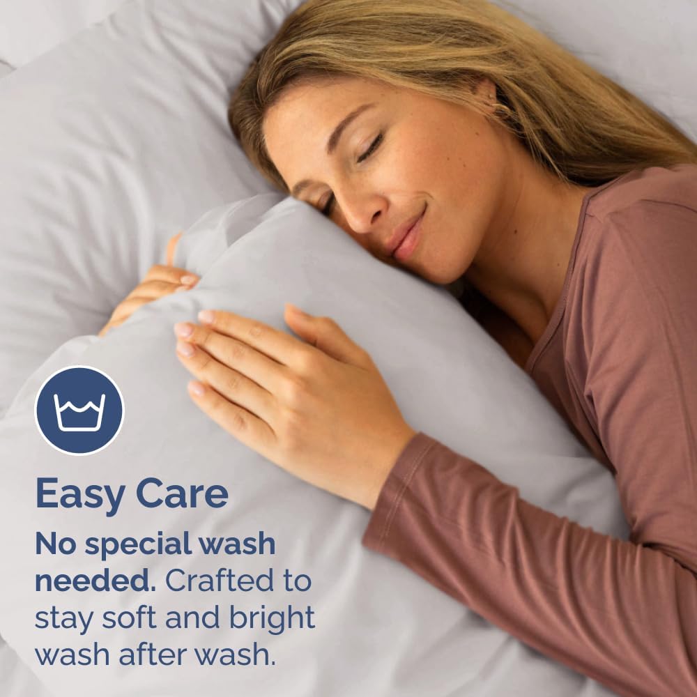 Standard Pillow Cases - 4 Pack - Super Soft Pillowcase Covers - Envelope Enclosure - Hotel Quality Pillow Protectors - Wrinkle Free, Fade & Stain Resistant - Machine Washable - 20" x 26" (Light Grey)