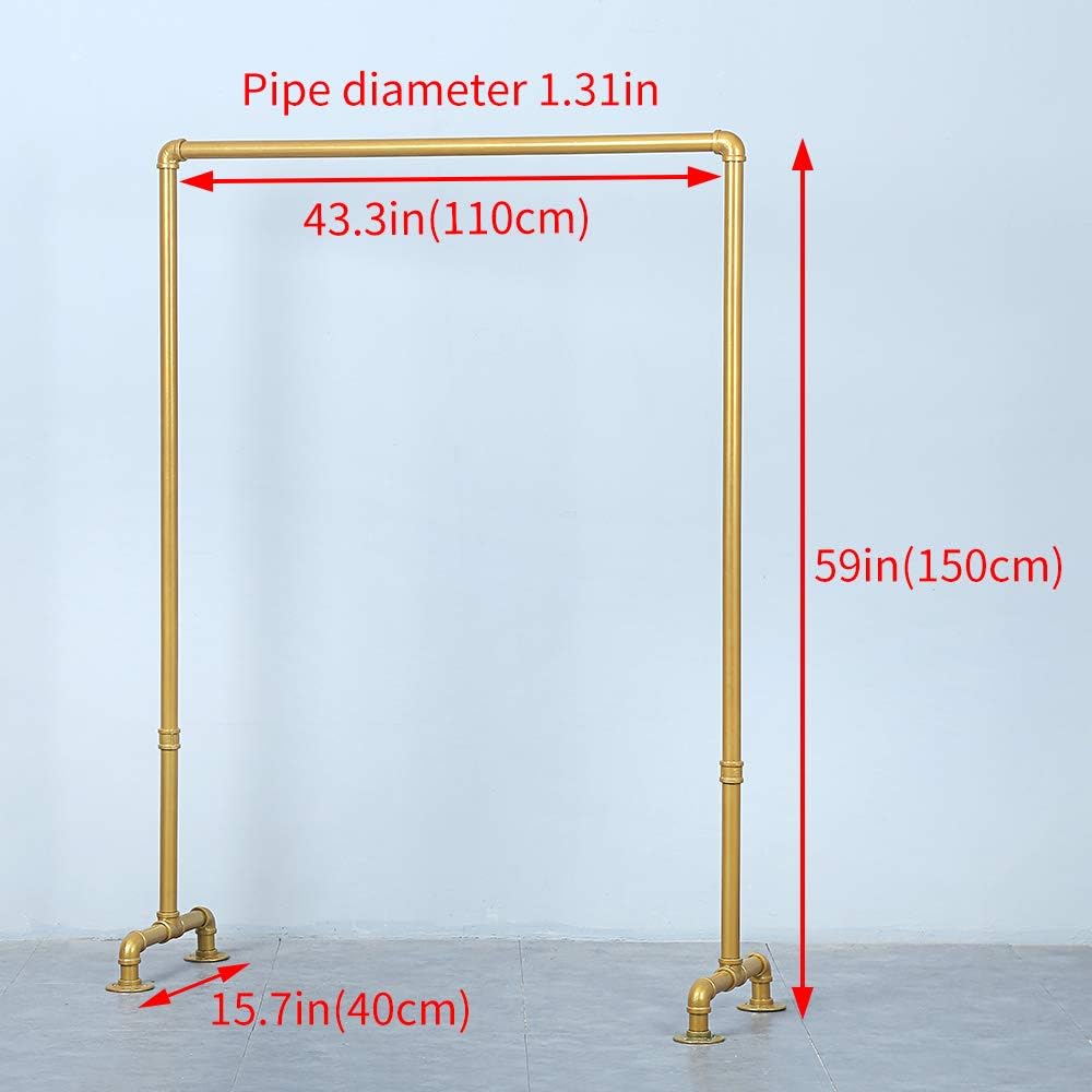 Industrial Pipe Clothing Rack 59in,Clothes Racks for Hanging Clothes,Heavy Duty Display Garment Rack