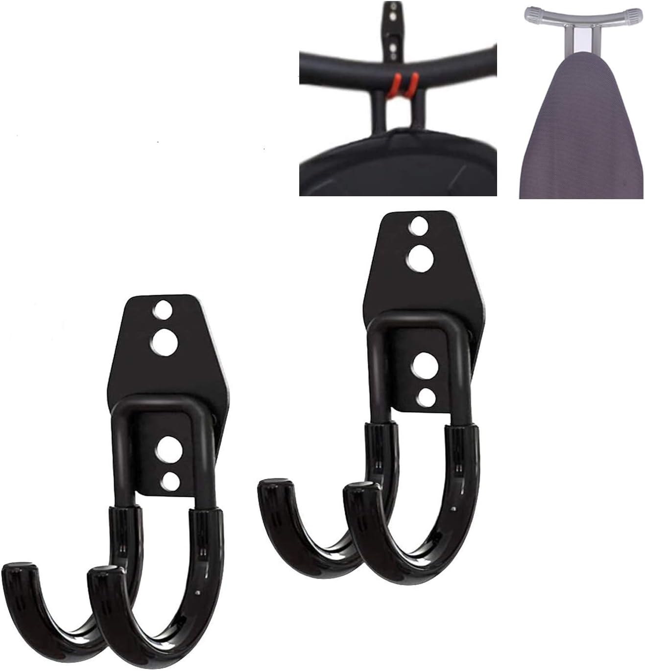 Ironing Board Hanger Wall Mount, Wall Mount Ironing Board Holder, Ironing Board Wall Holder Wall Hanger Wall Mount Wall Rack, for Laundry Rooms, Utility Rooms, Closetssaving, No Ironing Board, 2-Pcs