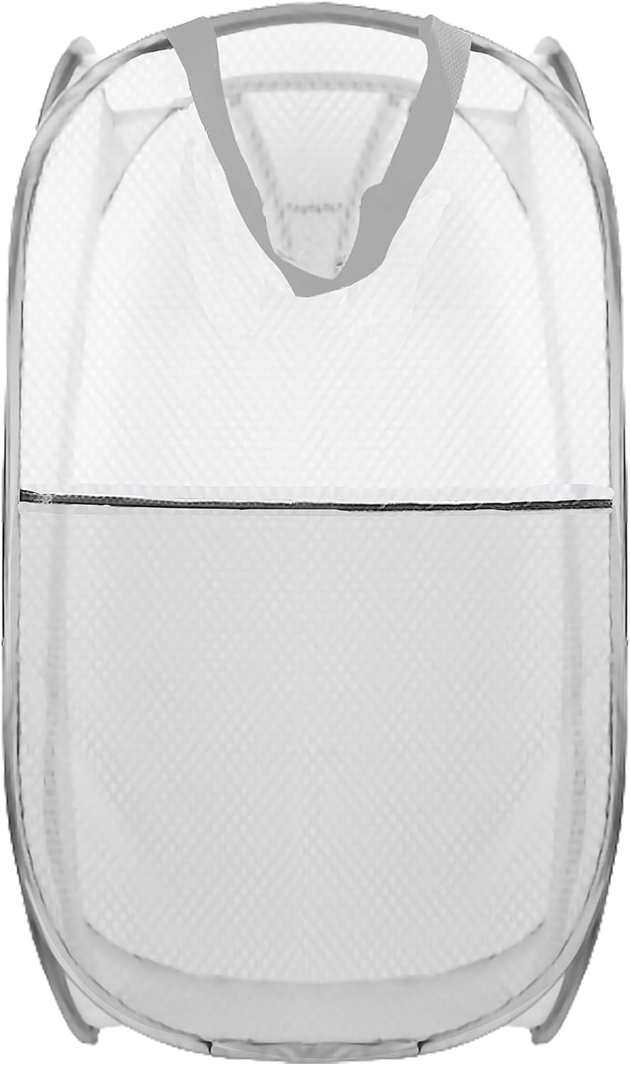 Collapsible Pop Up Laundry Hamper, Extra Large Mesh Foldable Laundry Basket, 28" x 16" x 16" (Grey)