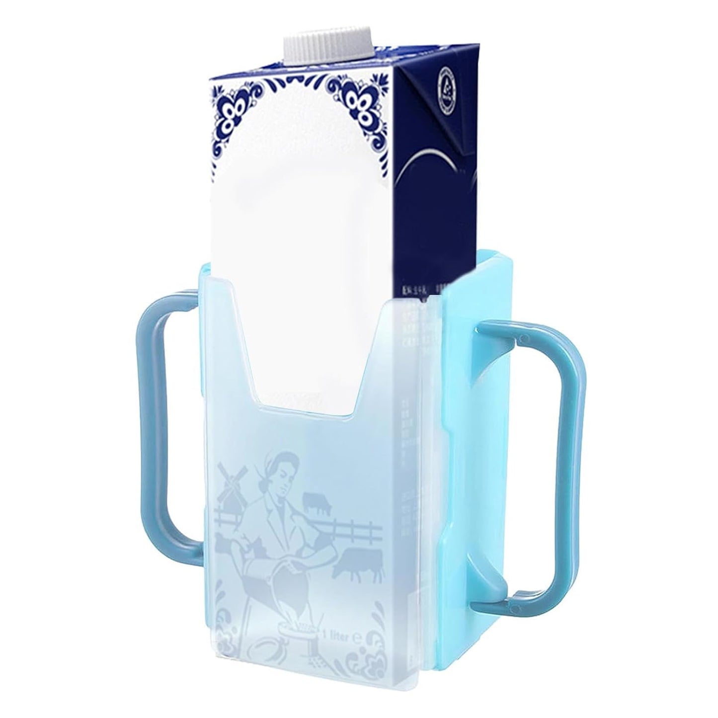 Milk Box Holder - No Squeeze Cup Holder Milk Box, Reusable Juice Bag Holder, Portable Juice Bag Length Adjustable | Juice Bag Holder with Straw Juice, Spill Proof Milk Carton Holder for Home