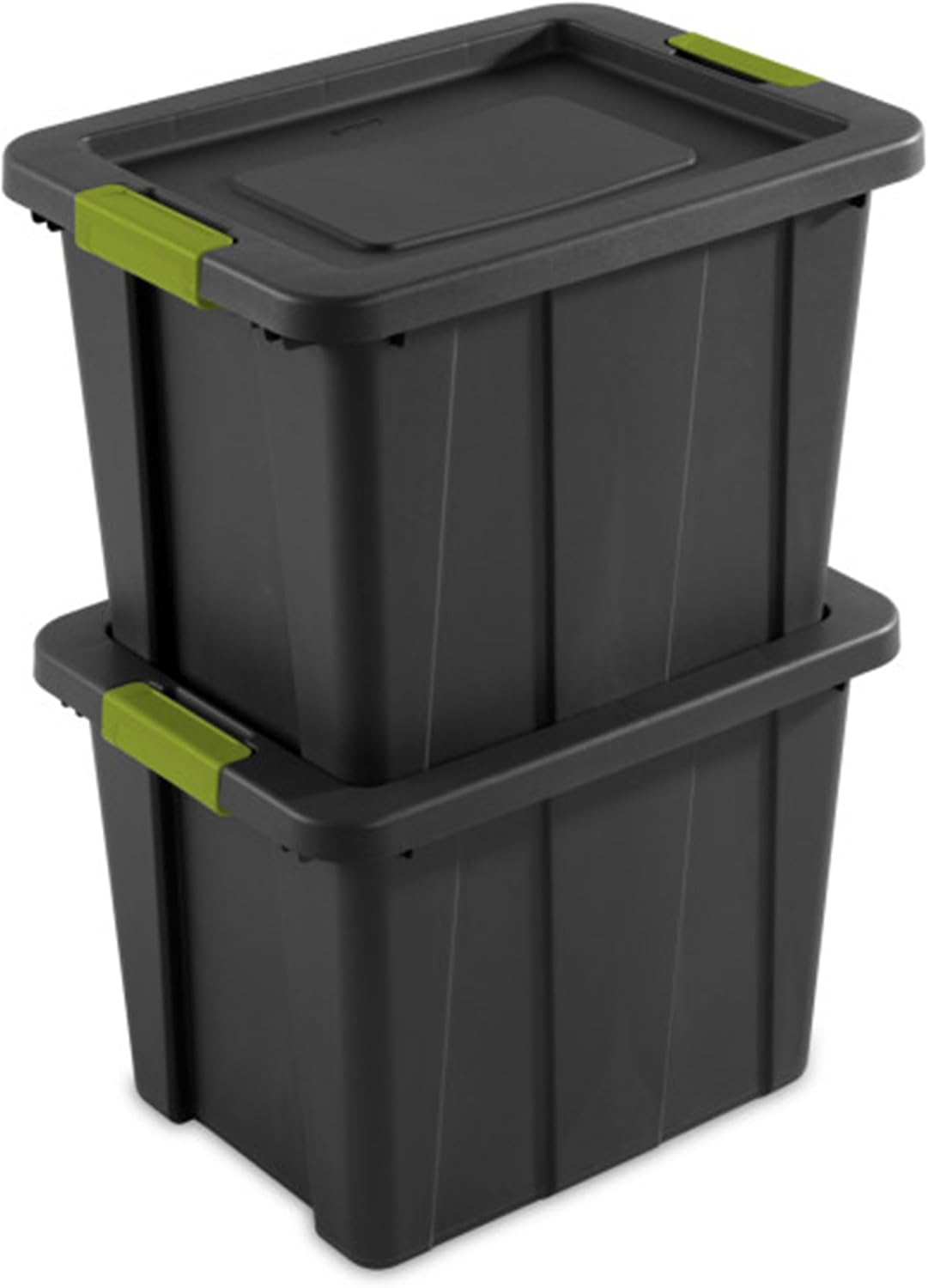 Sterilite 6-Pack Multipurpose Storage Bins with Latching Lids, Heavy Duty Tote Bins, 18 Gallon, Flat Gray – Stackable Plastic Storage Container Tubs