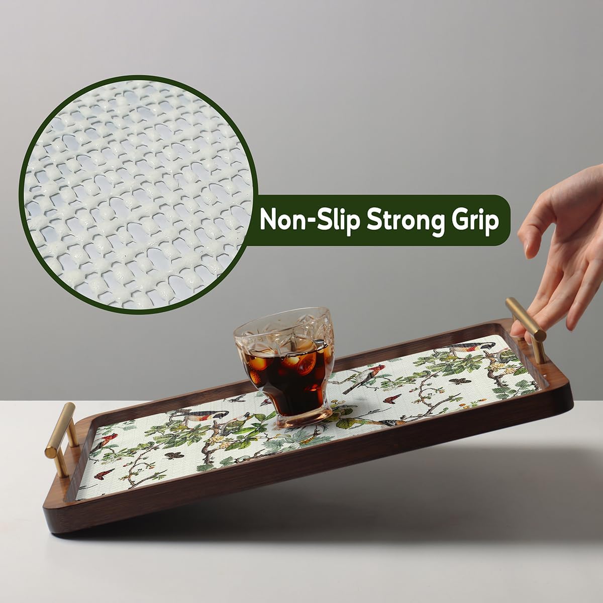 Shelf Liner for Kitchen Cabinets Non-Adhesive,Cabinet Liner for Shelves Non Slip Drawer Liner,Waterproof Kitchen Drawer Liners,Cupboard Liners for Cabinets Easy to Clean (12In x 10FT)
