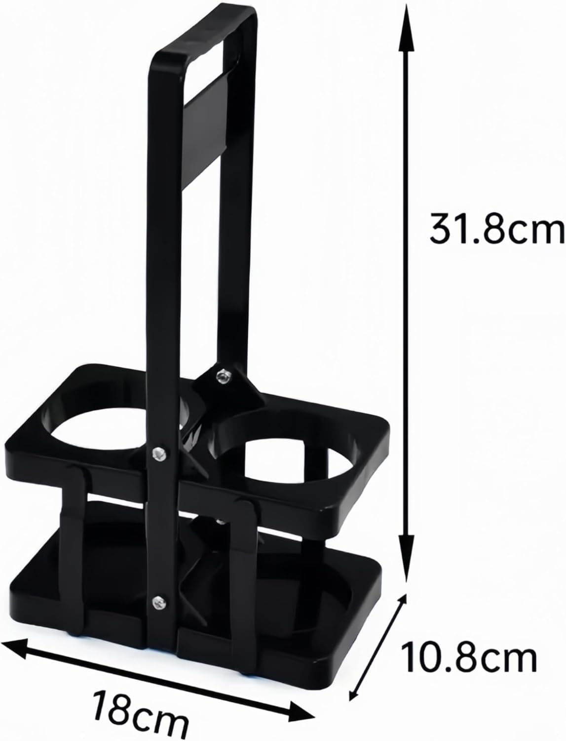 Foldable Beer Carrier 2/4/6 Pack, Heavy-Duty Plastic Drink Caddy, Portable Beverage Tote with Handle,cup carriers (green, 6 cups)