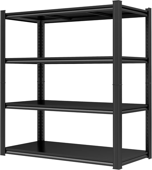 Garage Storage Shelves,5 Tier Shelving Unit, 40 inch Wide, 18” Deep, 78” Tall Organizer Metal Shelf for Basement/Laundry/Pantry Heavy Duty, Adjustable,Easy to Install (4Tier-45"WX18"DX63"H)