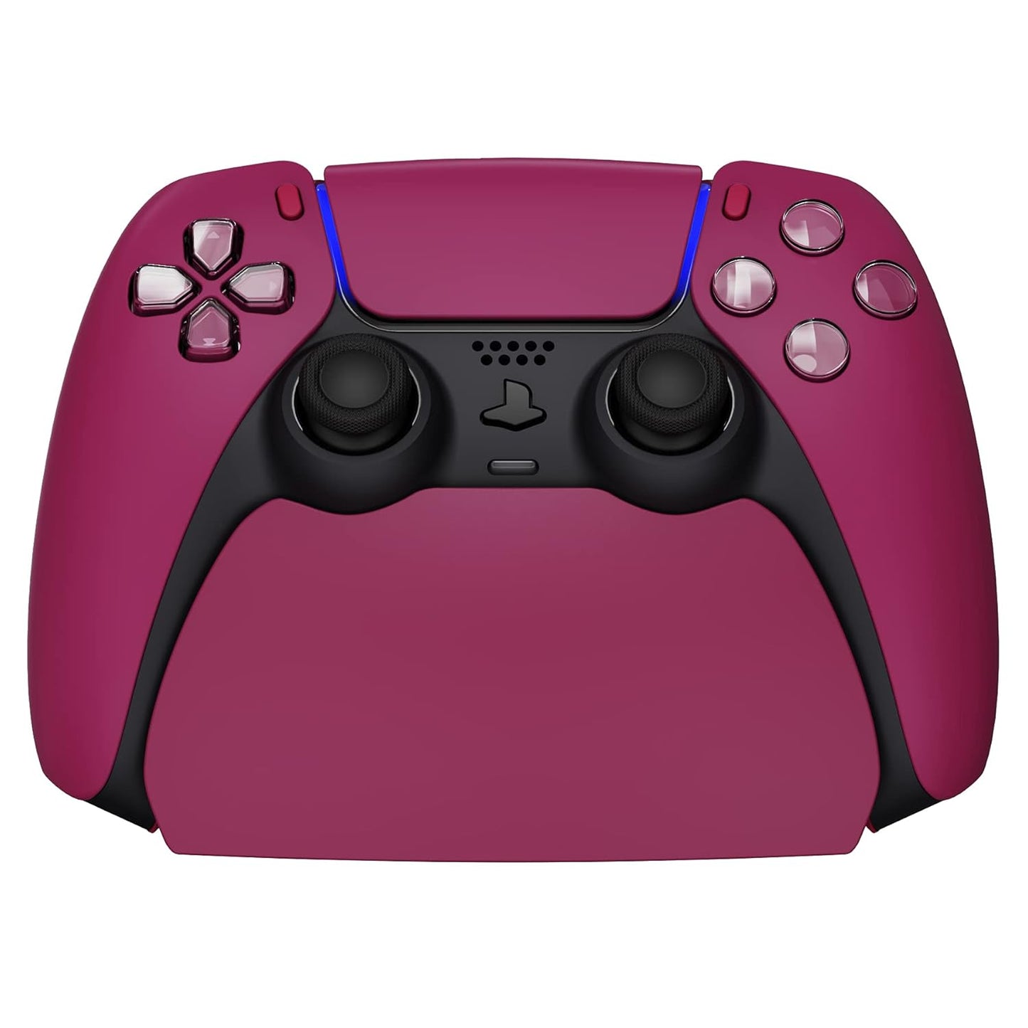 PlayVital Cosmic Red Controller Display Stand for ps5, Gamepad Accessories Desk Holder for ps5 Controller with Rubber Pads