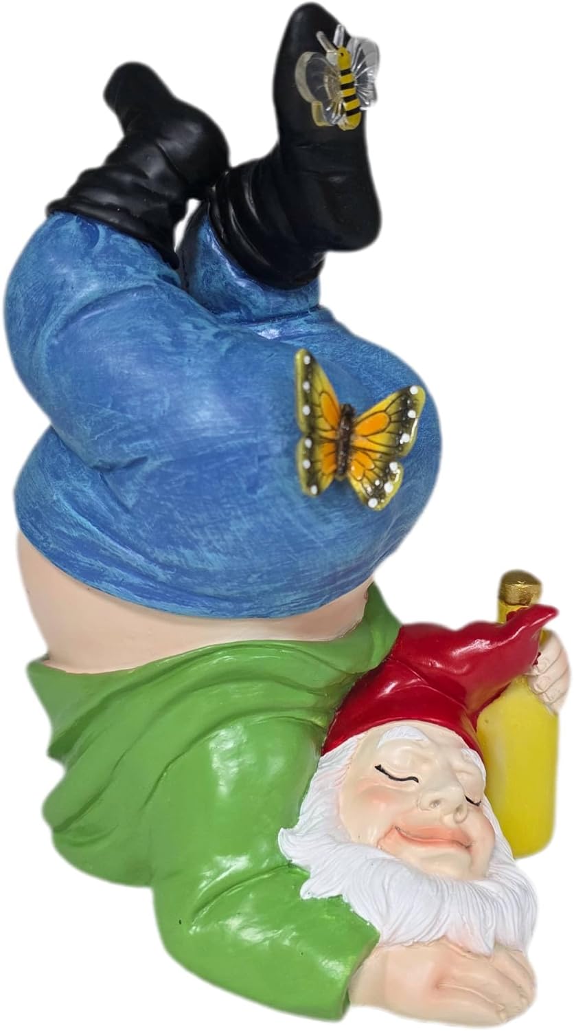 Gnome Hide a Key Outside Funny Dwarf Key Hider Outdoor Containers Box For House Spare Keys Secret Compartment Storage Yard Patio Lawn Ornament Decorations Christmas Garden Gifts