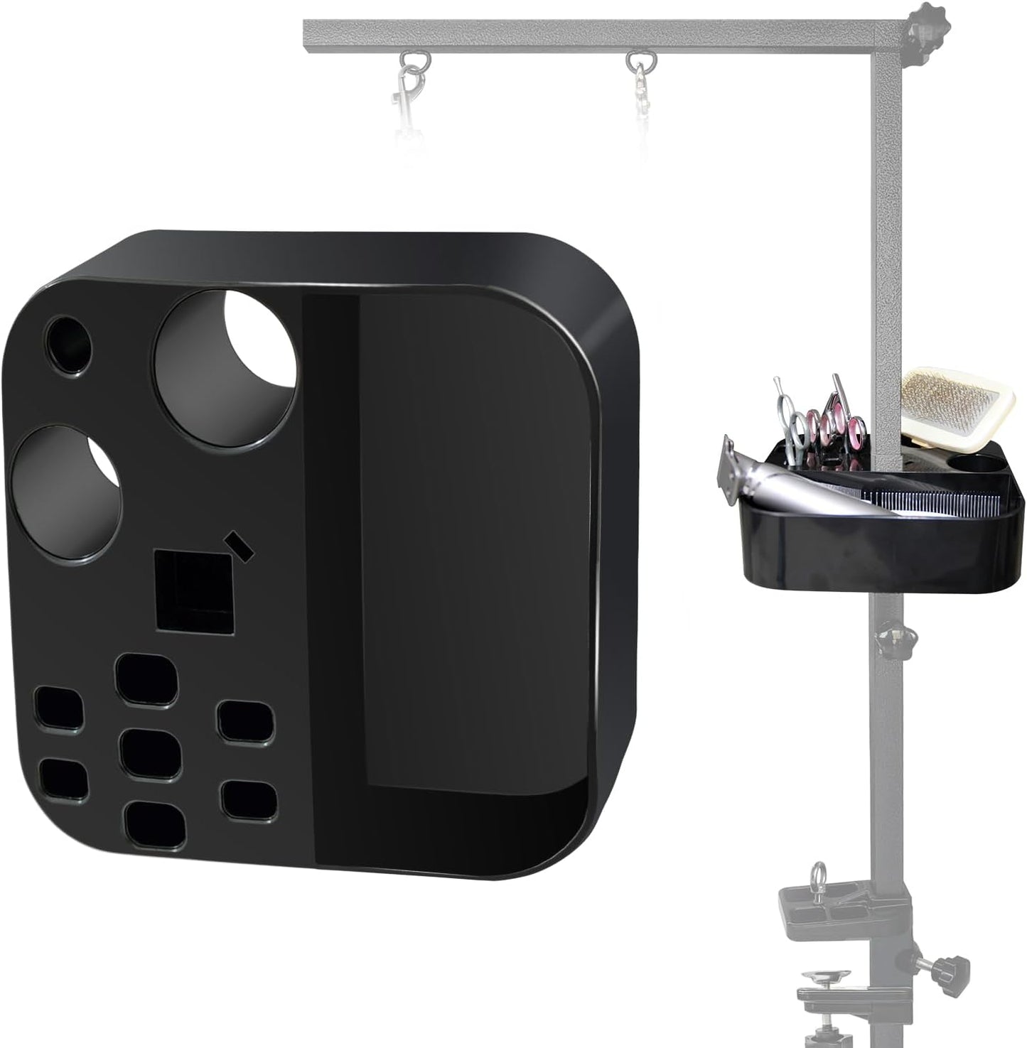 Portable Pet Grooming Tool, Dog Grooming Arm Accessories, Hairdressing Scissors Clips Brushes Organizer for Pet Shop