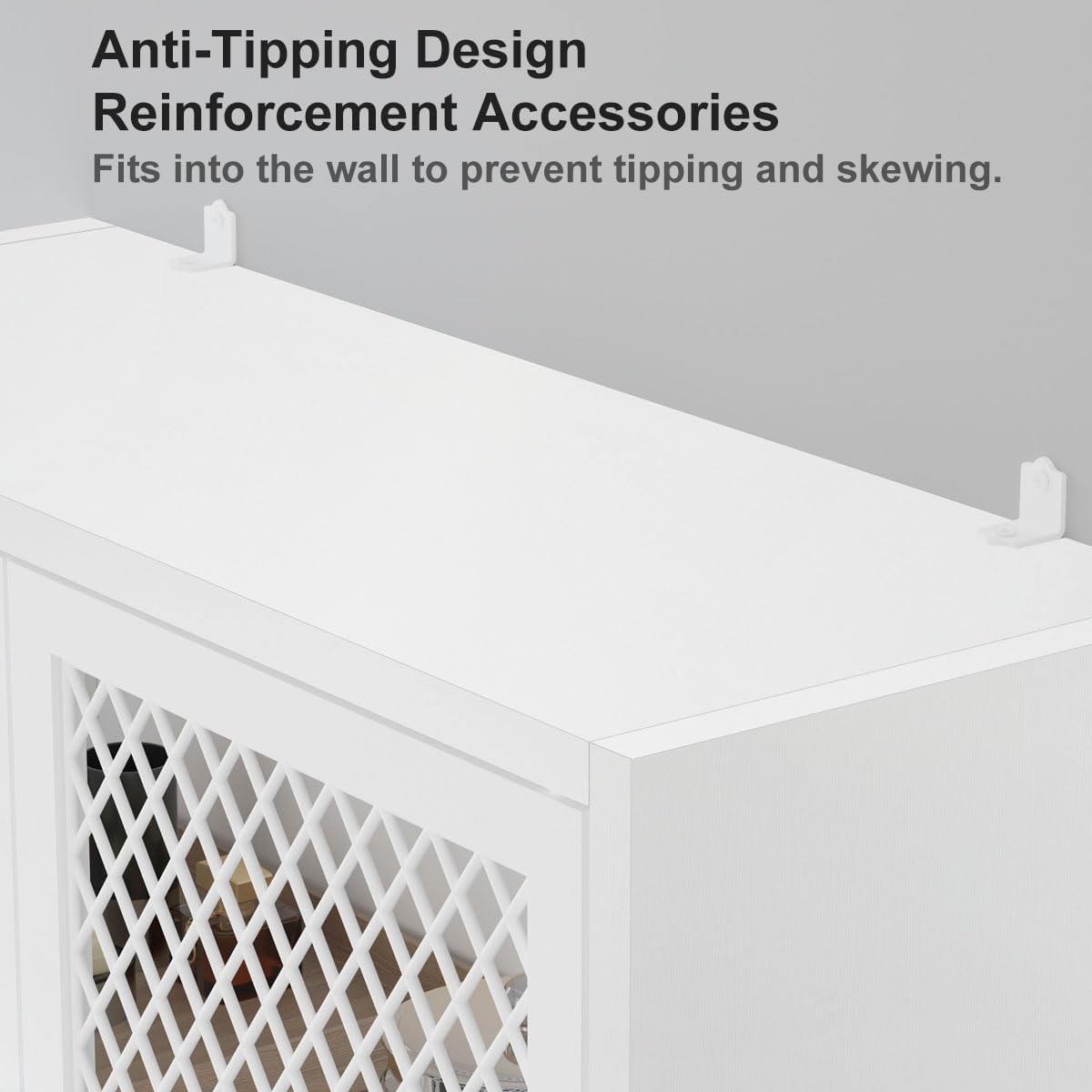 Launica Over The Toilet Storage, Industrial Bathroom Organizer Over Toilet, Freestanding Over Toilet Bathroom Storage Cabinet with Rack, Wood Metal Bathroom Space Saver Shelf Over Toilet, White Oak