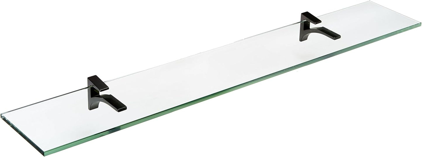 Spancraft Glass C-12x48-Black Cardinal Glass Shelf, 12" x 48", Black