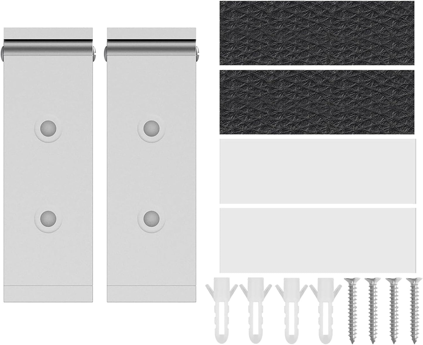 Geekria Foldable Wall Mount Headphones Holder, Headset Wall Hanger, Aluminum Wall Mount Hook, Hold Up to 1KG with 3M Tape, 20KG with Screws, Stand Come with Headband Protective Pad (2pcs)