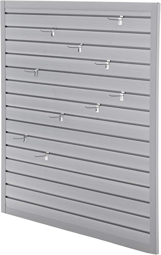 Slat Wall Paneling 4x4 FT, PVC SlatWall Panels Garage Organizer Storage System with Hooks & Accessories, Heavy Duty Wall Mounted Rack