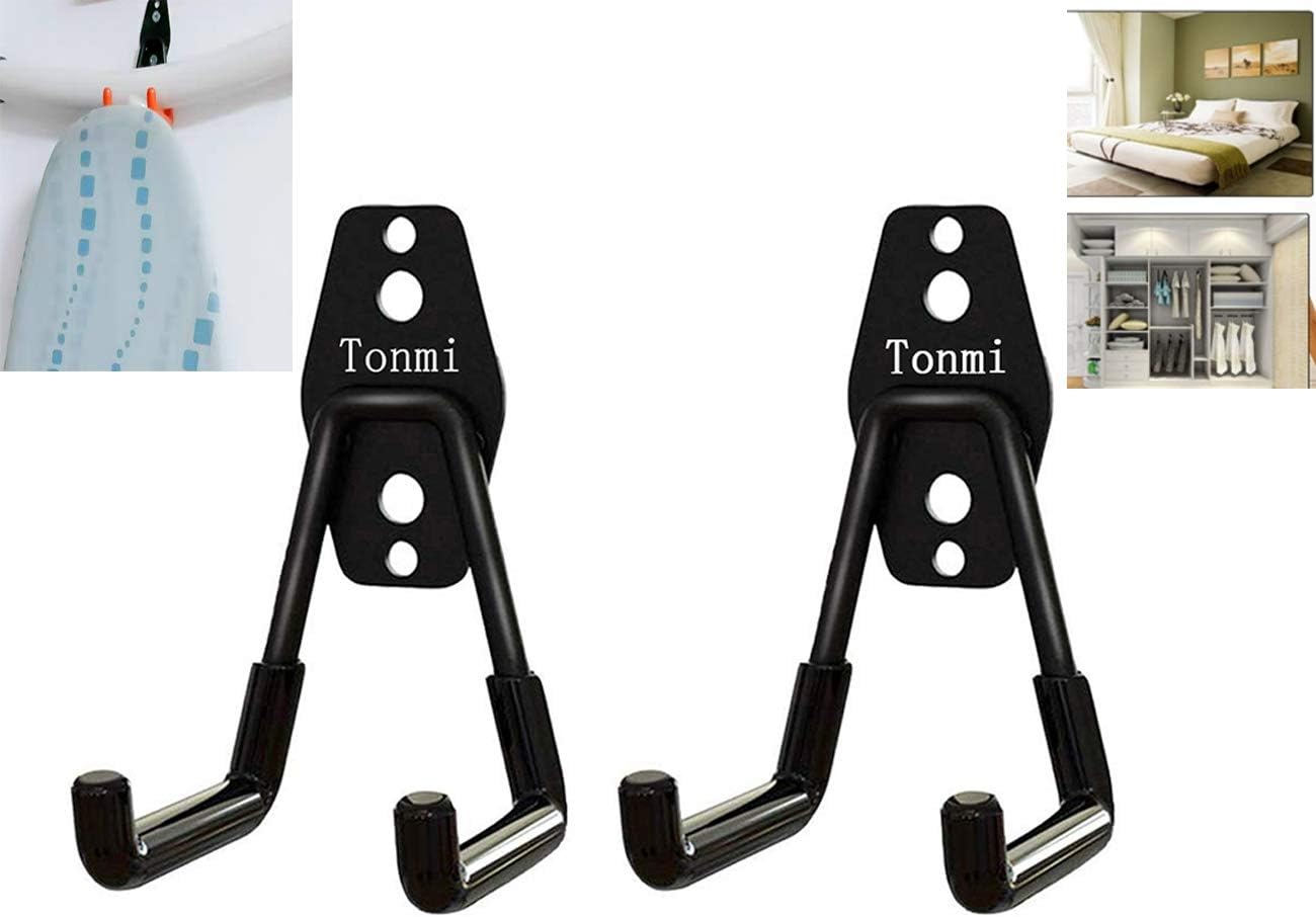 2Pcs Ironing Board Hook - Wall Mount Holder for Laundry & Utility Rooms