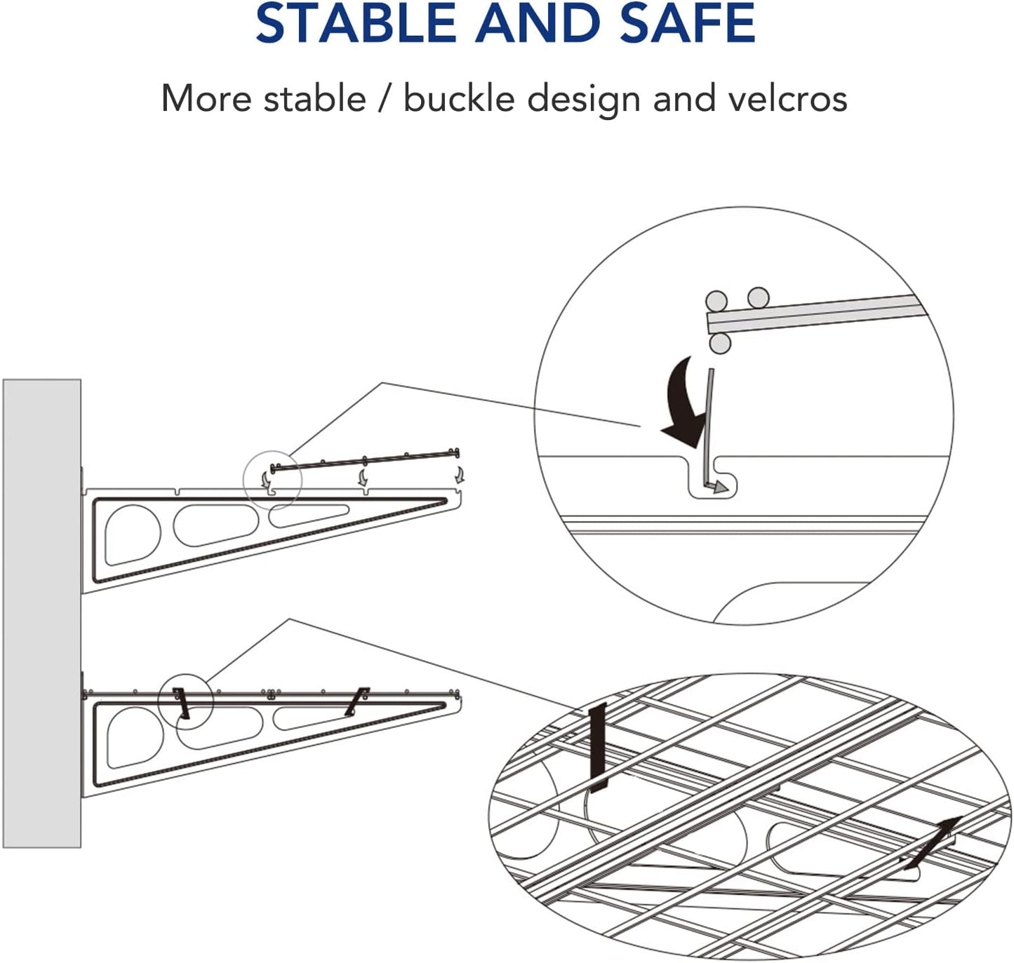 FLEXIMOUNTS Garage Wall Shelving, 1x4 ft, Includes 6 Bike Hooks, Wall Shelf Garage Organization System w/Bike Hangers, Storage Rack, Floating Shelves, 150 lbs Weight Capacity (1 Pack), Classic Series