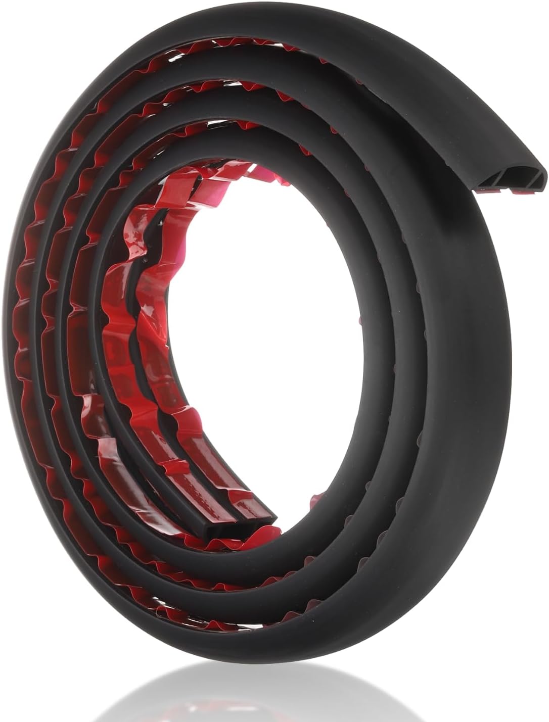 HARFINGTON 6ft Cord Cover Floor W0.6 x H0.33 Inner Channel PVC Hide Extension Cable Floor Wire Hider Wire Covers Protector for Prevent Cable Trips Cables Management, Black