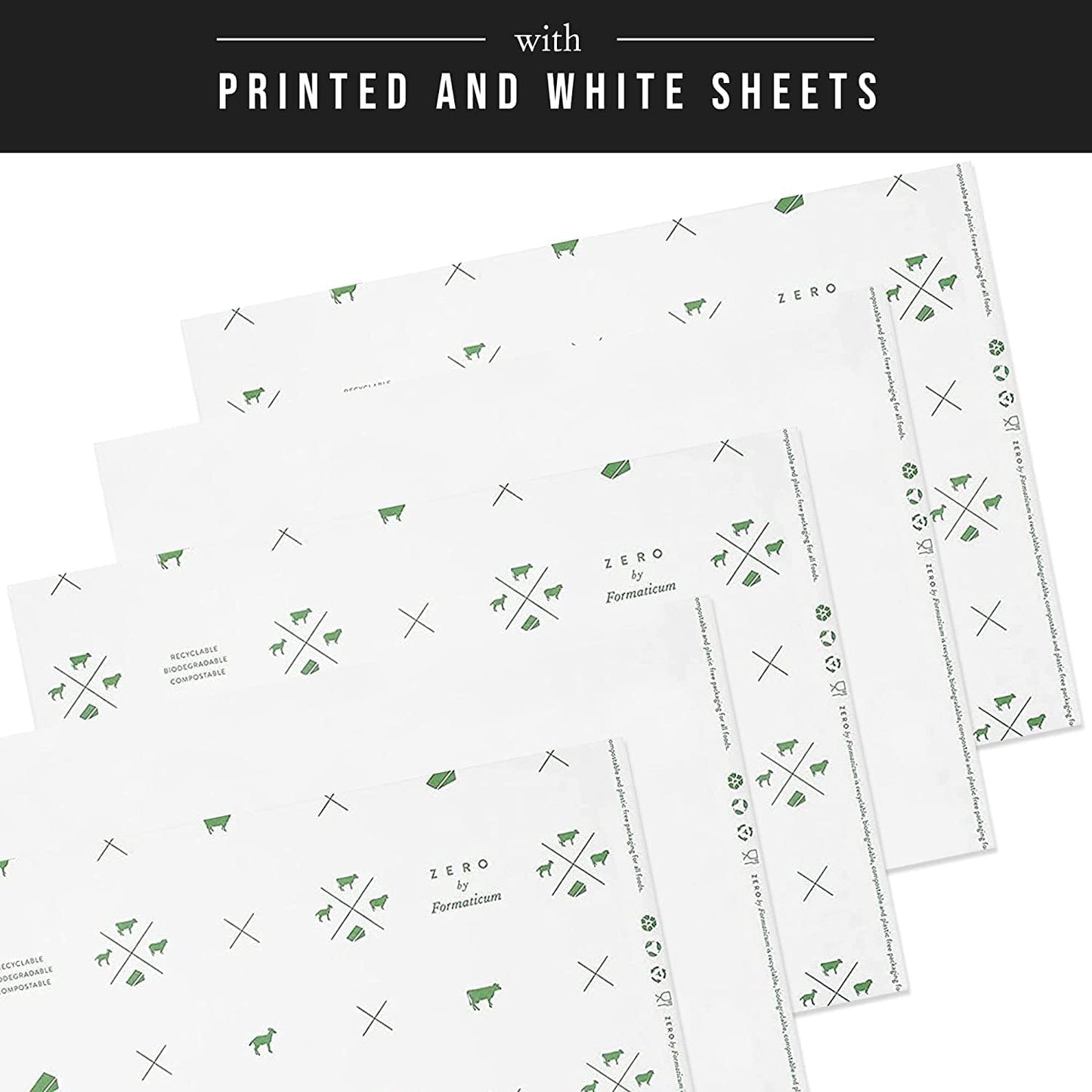 Formaticum 75-Pack Zero Cheese Storage Paper, Compostable, Biodegradable, and Plastic-Free Paper to Keep Cheese and Charcuterie Fresh, Kitchen Organization 9 x 13 Inches
