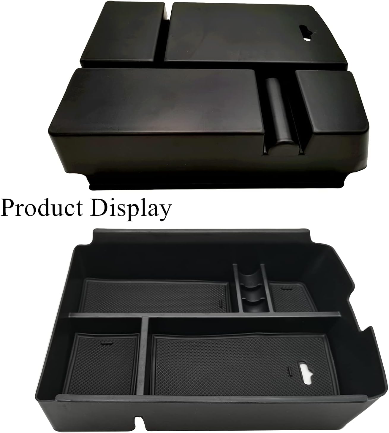 Center Console Organizer fit for VW Atlas and Cross Sport 2018 2019 2020 2021 2022 2023 Interior Storage Box Accessories (Not fit for 2024) (Console Organizer)