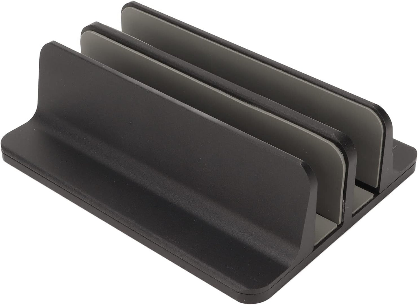 Pssopp Laptop Stand, Aluminum Alloy Vertical Holder with Silicone Protective Pad for Computers and Tablets, Ideal for Home Office and Students
