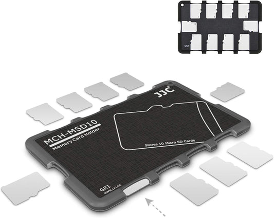 10 Slots Micro SD Card Holder Case Storage Organizer, Ultra Slim Credit Card Size Lightweight Portable TF MSD Memory Card Storage