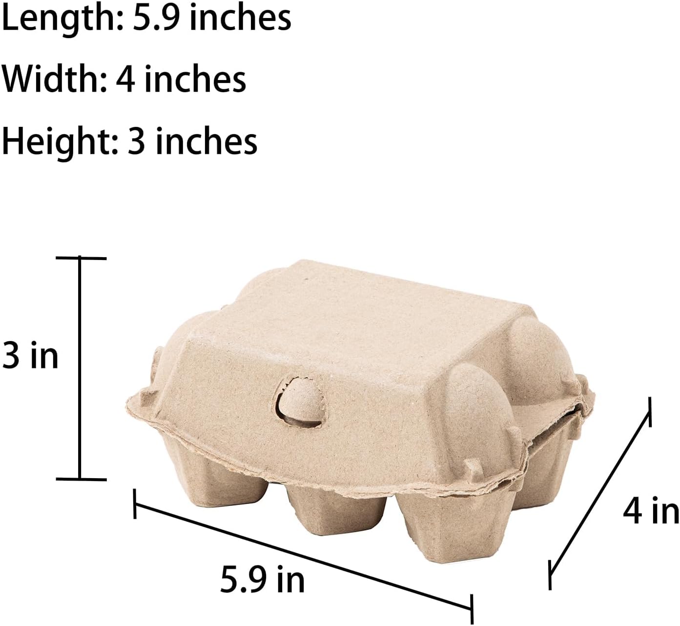 40 Pack Egg Cartons Bulk, 2x3 Style Reusable Empty Natural Paper Pulp Egg Cartons, Sturdy Design Egg Holder Containers for Fresh Chicken Eggs