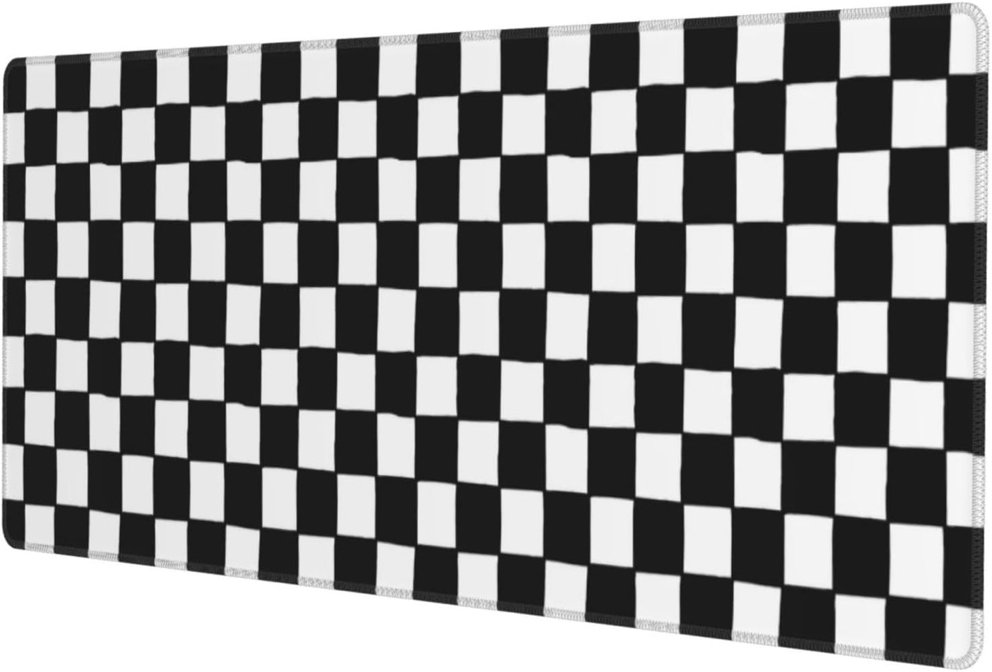 Black and White Checkered Gaming Mouse Pad, Large Mouse Pad for Desk Mat XXL XL Mousepad, Big Keyboard Pad Office Desk Accessories Decor