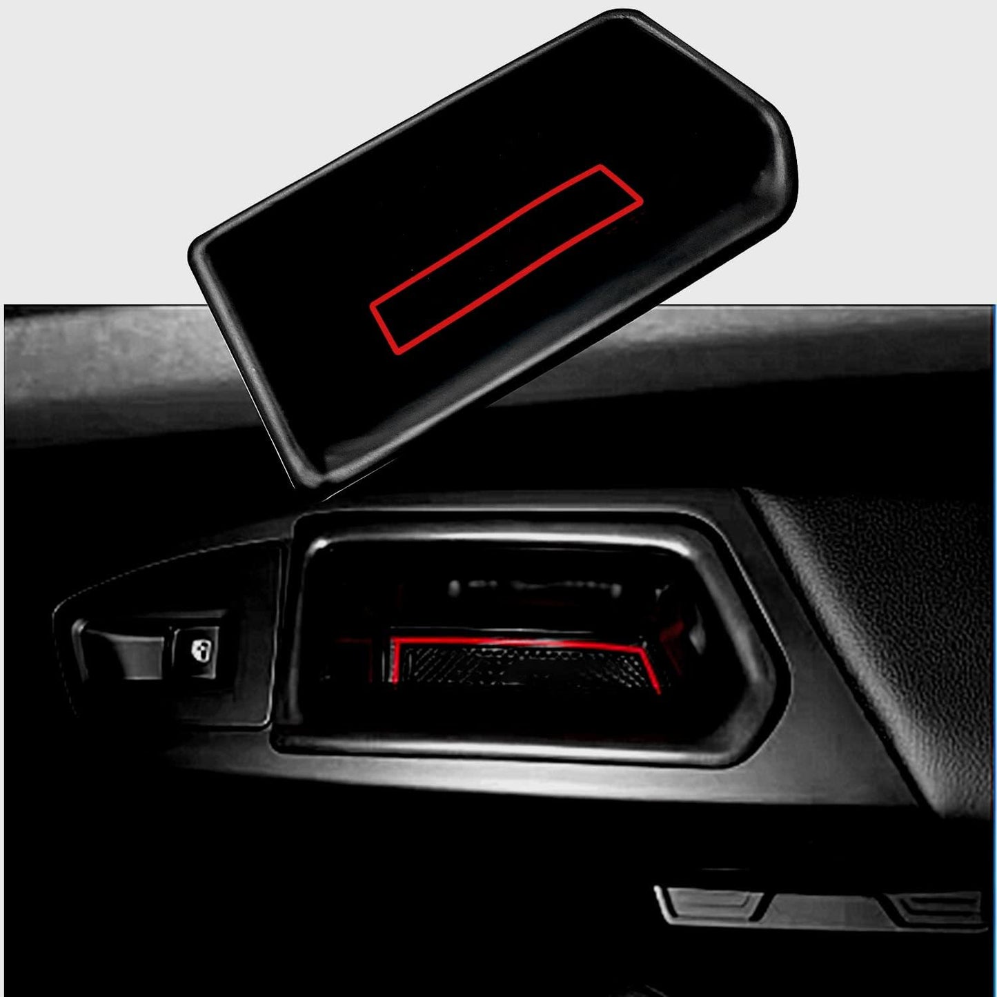 Door Grab Handle Storage Box Organizer Tray Accessories fit for VW Atlas and Cross Sport 2018 2019 2020 2021 2022 2023 (Not fit for 2024) (Handle Organizer)