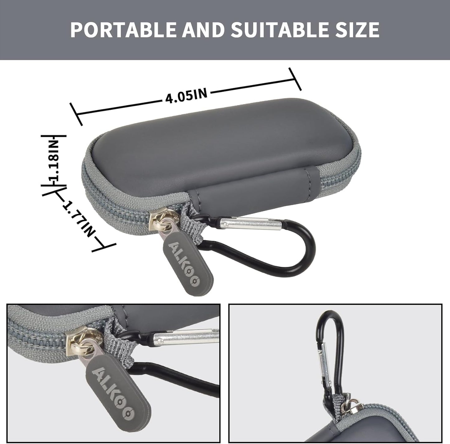 USB Flash Drive Case, SD Card Holder Compatible with Thumb Drive, Memory Cards, SDXC SDHC Storage Bag, Electronic Accessories Organizer for SanDisk for Samsung for Inland (Dark Grey)