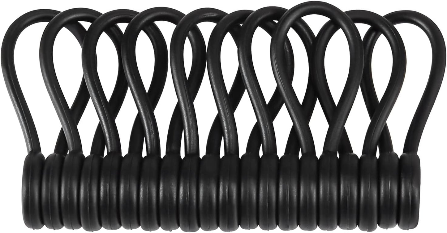 EUREKA ERGONOMIC Magnetic Cable Ties Reusable, 10 Pack Rubber Twist Ties with Strong Magnet for Bundling and Organizing Wire/Cord, Cable Management Clips under Desk Used in Many Ways, Black