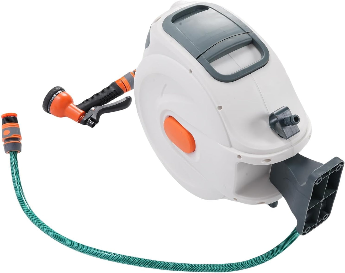 JTLB Retractable Garden Hose Reel 10m Wall Mount 180 Degree Swivel Bracket for Watering Car Washing